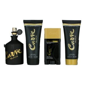 LIZ CLAIBORNE CURVE BLACK MEN 4.2 OZ. 4 PIEZAS ESTUCHE